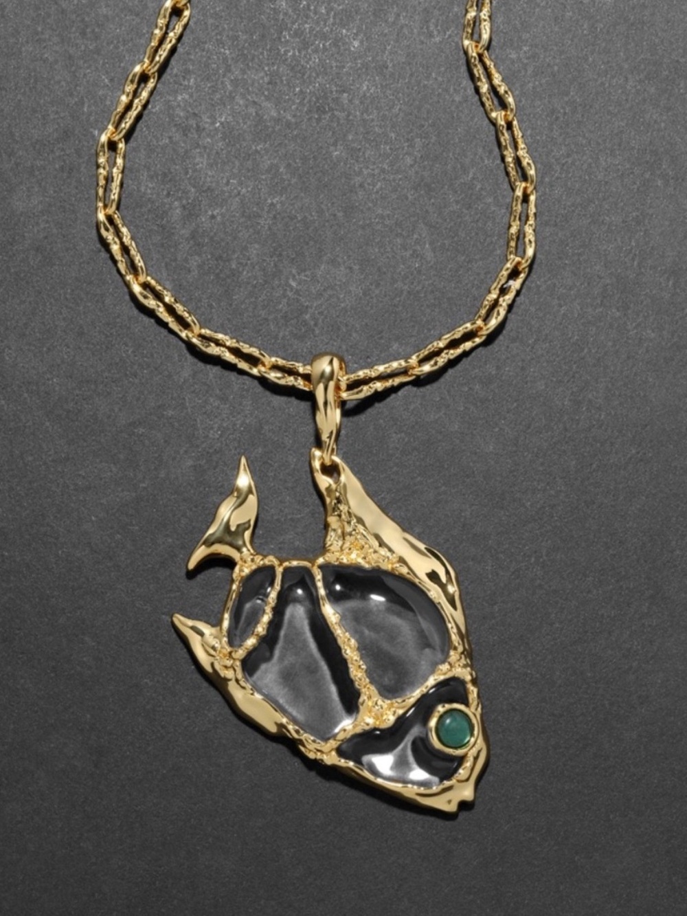 Alexis Bittar Liquid Lucite Angelfish Pendant Necklace (NWOT)
